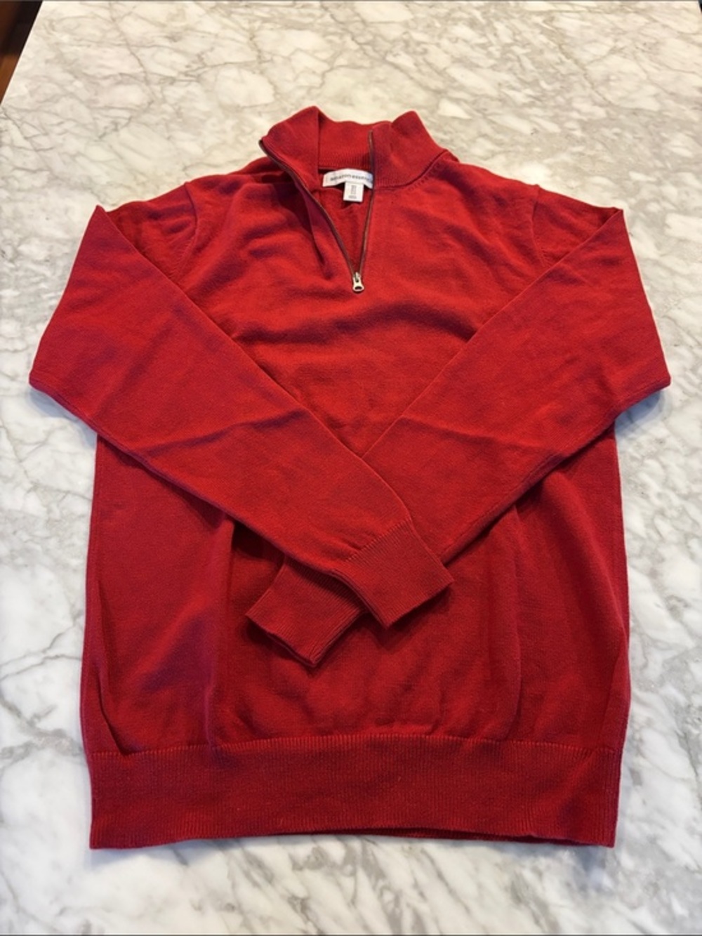 Amazon Essentials Men’s Red/Gray Zip-Up Sweater bundle